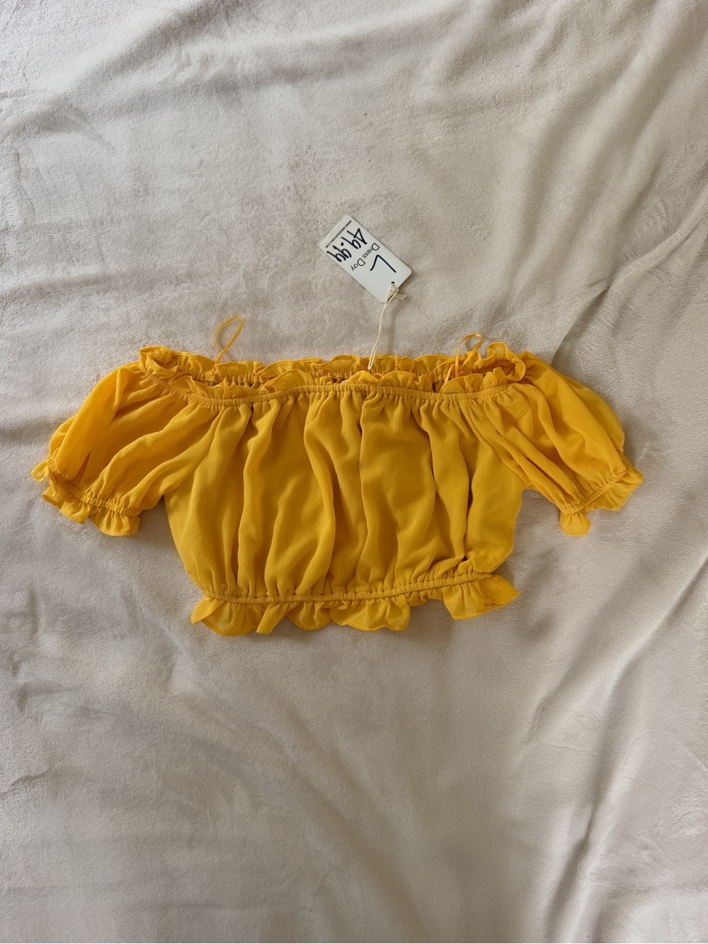 Vibrant Off Shoulder Crop Top